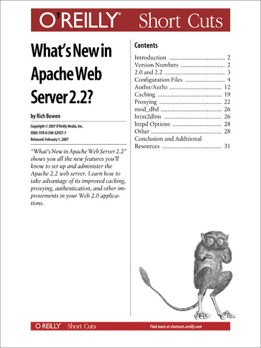Title details for What's New in Apache Web Server 2.2? by Rich Bowen - Available